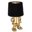 TISCHLEUCHTE 15/28 cm   - Goldfarben/Schwarz, Design, Keramik/Textil (15/28cm) - Novel