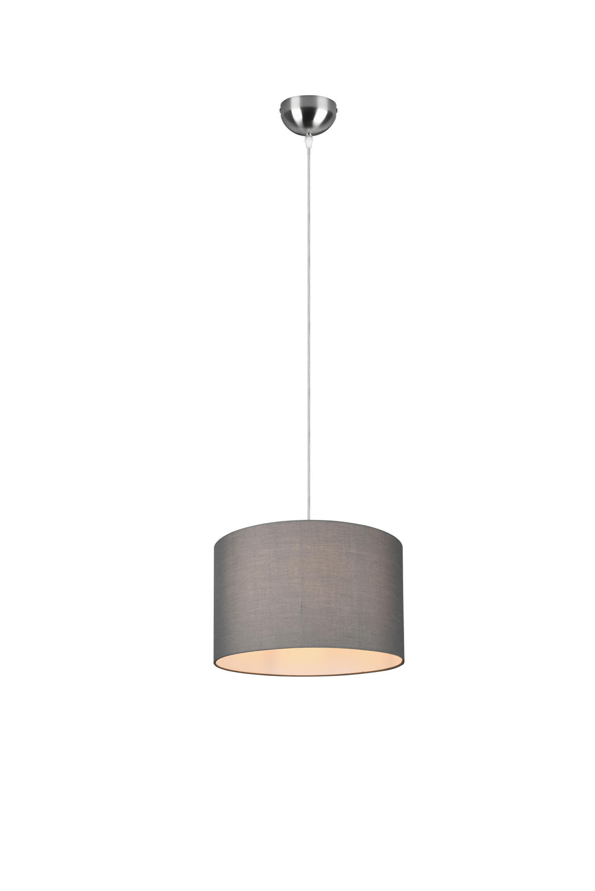 HÄNGELEUCHTE 40/150 cm    - Grau/Nickelfarben, Design, Textil/Metall (40/150cm) - Trio Leuchten