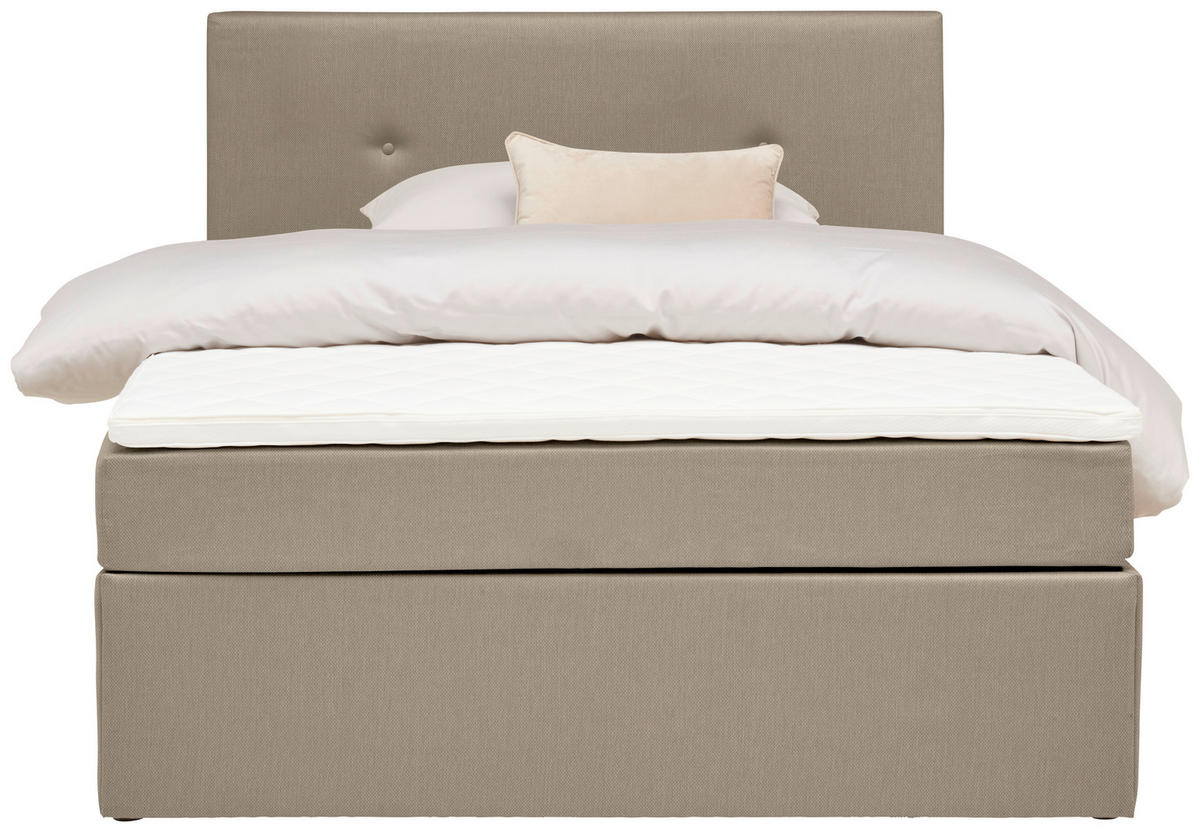 BOXBETT 120/200 cm  in Sandfarben  - Sandfarben/Schwarz, KONVENTIONELL, Holz/Kunststoff (120/200cm) - P & B