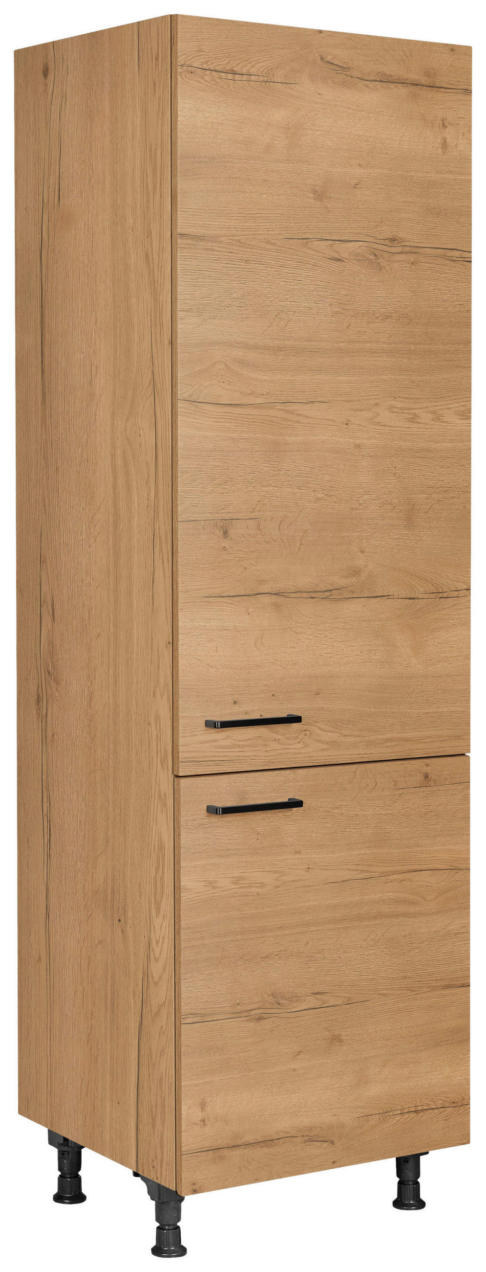 GERÄTEUMBAUSCHRANK 60/216,6/58 cm  in Eichefarben  - Eichefarben/Schwarz, MODERN, Holzwerkstoff/Metall (60/216,6/58cm) - Nobilia