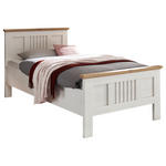 BETT 100/200 cm  in Weiß, Eichefarben  - Eichefarben/Weiß, LIFESTYLE, Holzwerkstoff (100/200cm) - Landscape