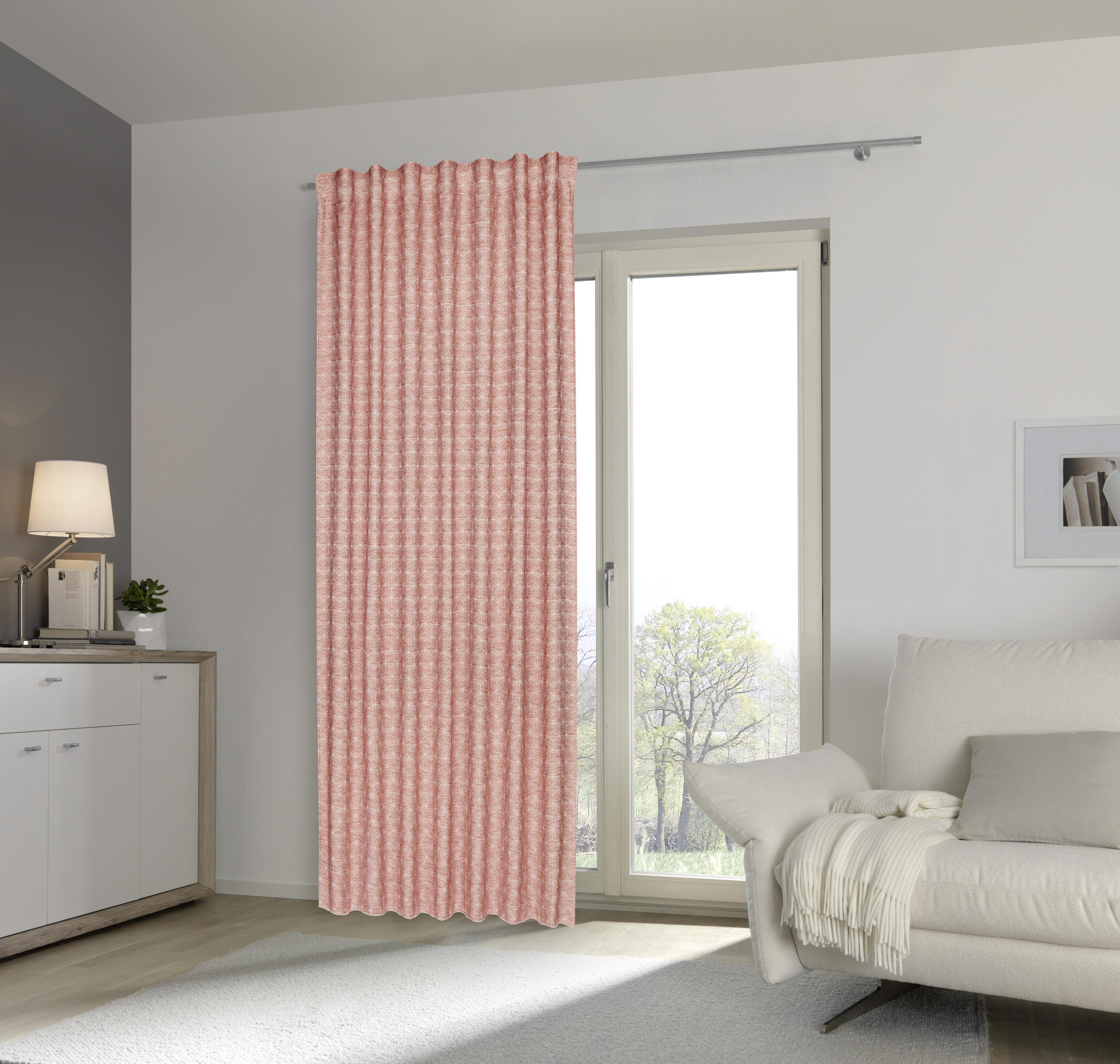GOTOVA ZAVESA terakota - terakota, Osnovno, tekstil (140/245cm) - Esposa