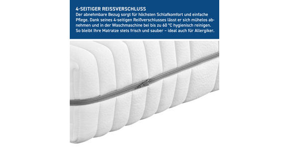 TASCHENFEDERKERNMATRATZE 80/200 cm Höhe ca. 19 cm  - Weiß, KONVENTIONELL, Textil (80/200cm) - Xora