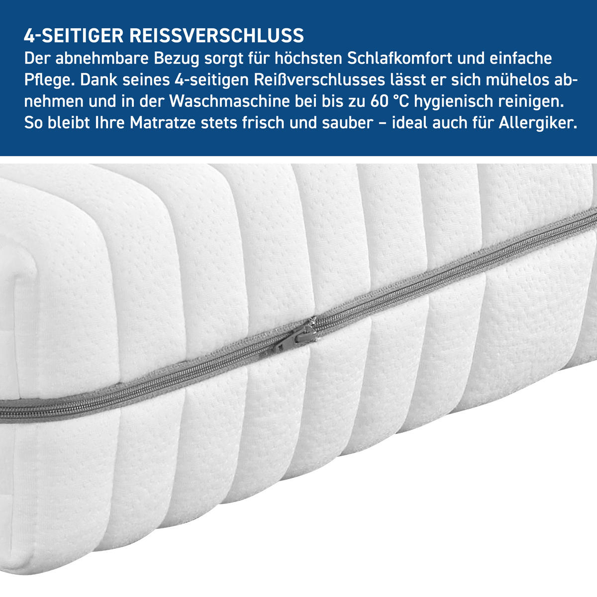 TASCHENFEDERKERNMATRATZE 80/200 cm Höhe ca. 19 cm 7 -Zonen - KONVENTIONELL, Textil (80/200cm) - Xora