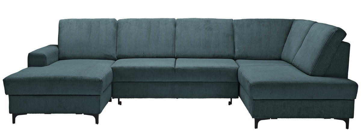 SOFFA i manchester petrol  - petrol/svart, Klassisk, metall/textil (167/317/185cm) - Livetastic