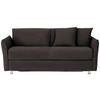 SCHLAFSOFA in Textil Dunkelbraun  - Chromfarben/Dunkelbraun, Modern, Textil/Metall (194/85/100cm) - Bali