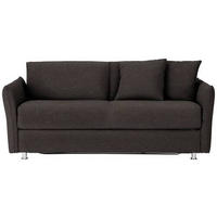 SCHLAFSOFA in Textil Dunkelbraun  - Chromfarben/Dunkelbraun, Modern, Textil/Metall (194/85/100cm) - Bali