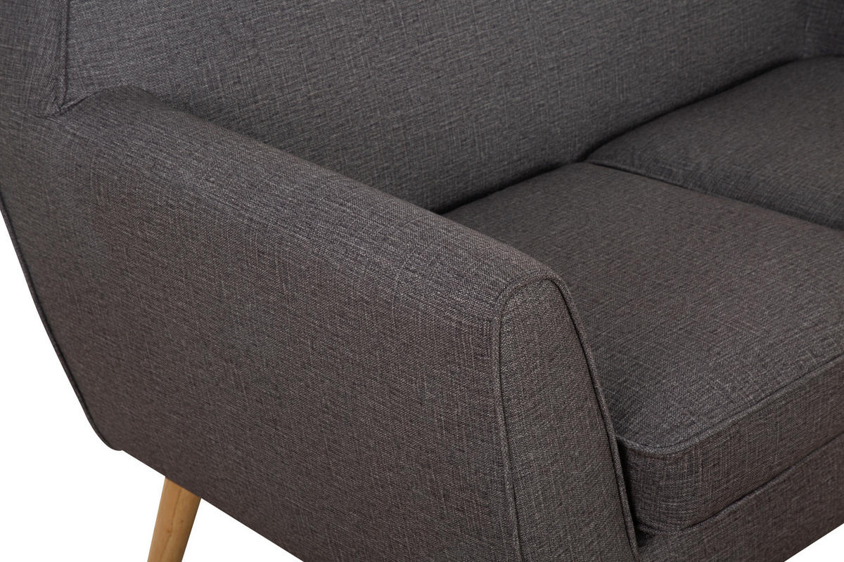 SEDACIA ZOSTAVA, textil, tmavosivá - prírodná farba/tmavosivá, Modern, drevo/textil (178.5/83/79cm) - P & B
