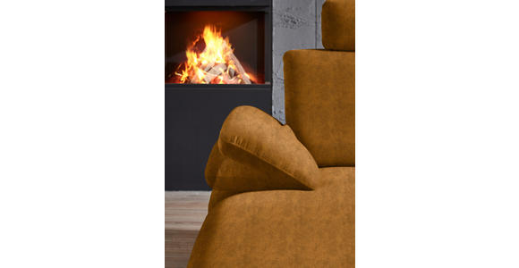 WOHNLANDSCHAFT in Velours Cognac - Cognac/Schwarz, Design, Textil/Metall (180/344/208cm) - Dieter Knoll