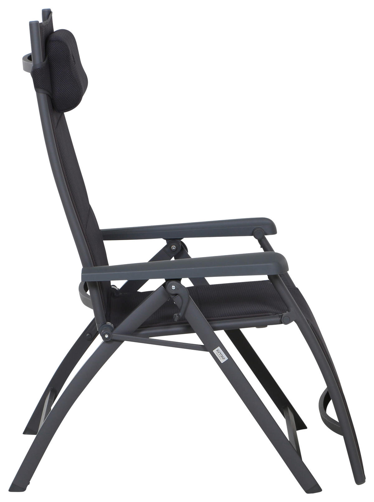 GARTEN-RELAXSESSEL 69/124/84 cm  - Anthrazit, KONVENTIONELL, Textil/Metall (69/124/84cm) - Siena Garden