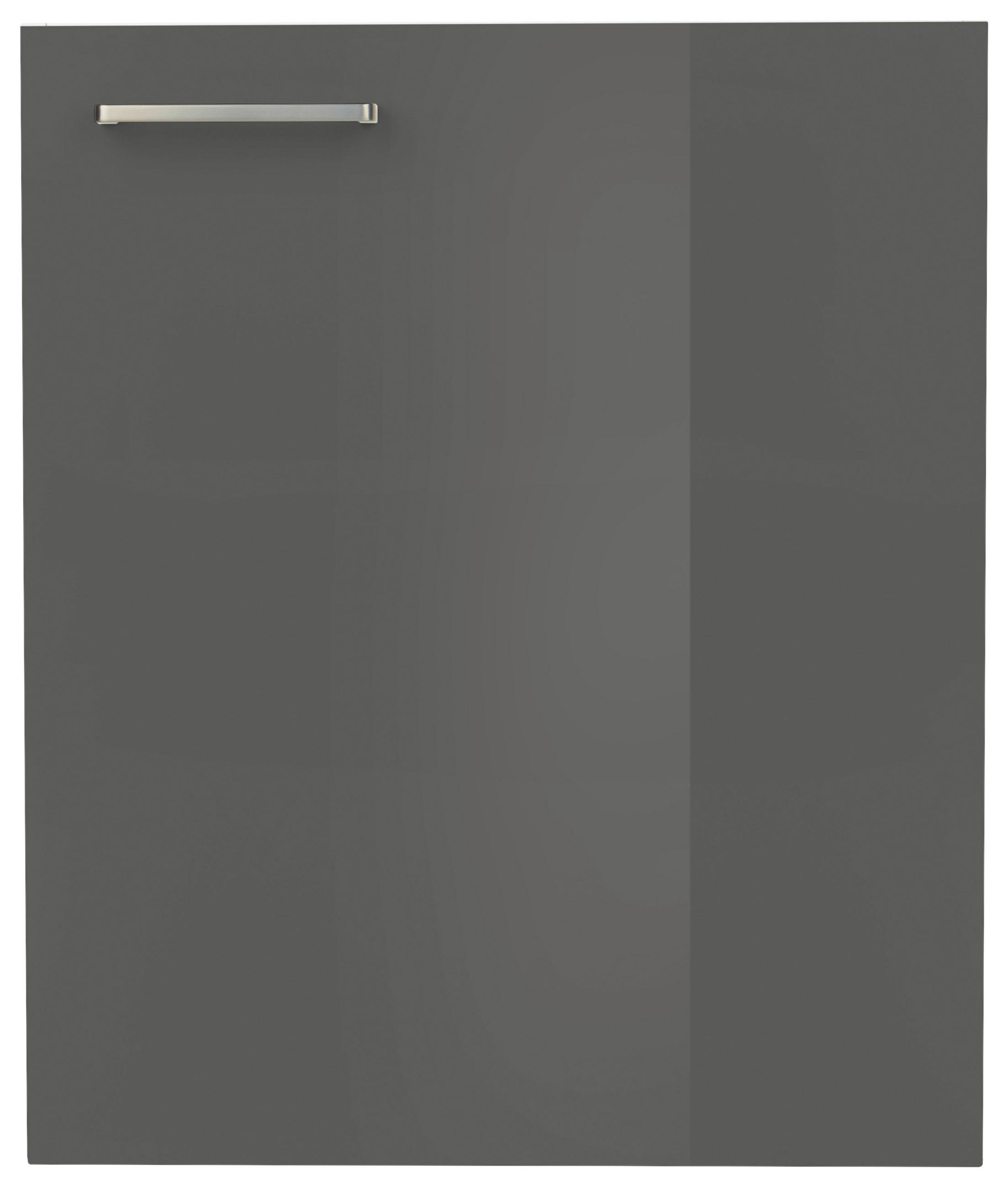 KÜCHENSCHRANKFRONT 60/72/1,9 cm in Schieferfarben - Schieferfarben/Edelstahlfarben, MODERN, Holzwerkstoff/Metall (60/72/1,9cm) - Nobilia