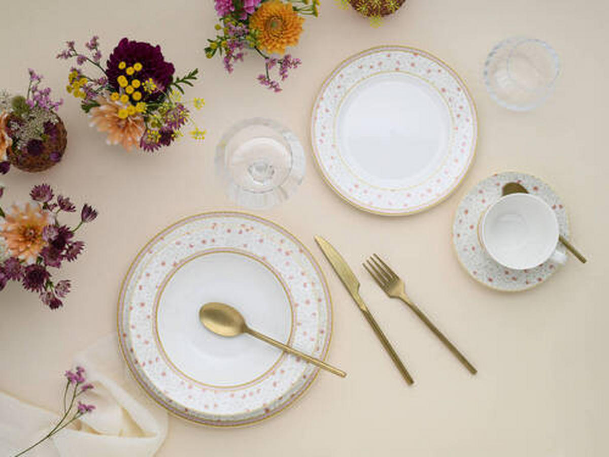 KOMBINOVANÁ SOUPRAVA, 30dílné, porcelán (new bone china) - perleť, Trend, keramika - Creatable
