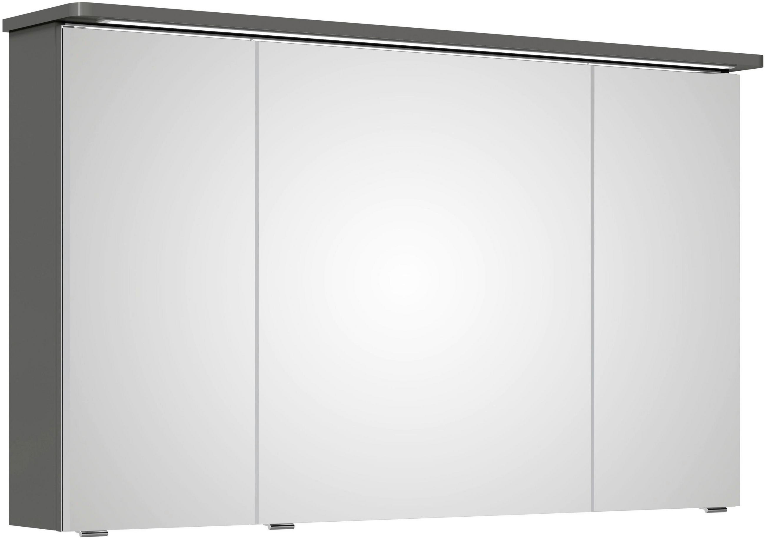 Sadena Spiegelschrank Grau Hochglanz 120x72.2x17 cm