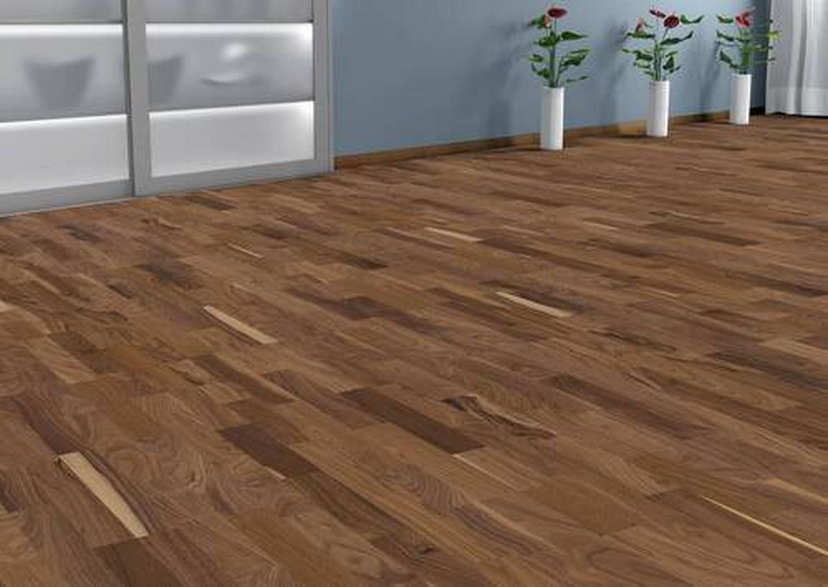 PARKETTBODEN Living by HARO PARKETT 2500 SB SL  per  m² - Nussbaumfarben, Basics, Holzwerkstoff (18/108.5cm) - Living by HARO
