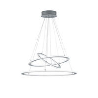 VISEČA NIHALNA LED-SVETILKA  Durban 75 W//3000 K/230 V/ - barve niklja, Design, kovina (80,3/200cm)