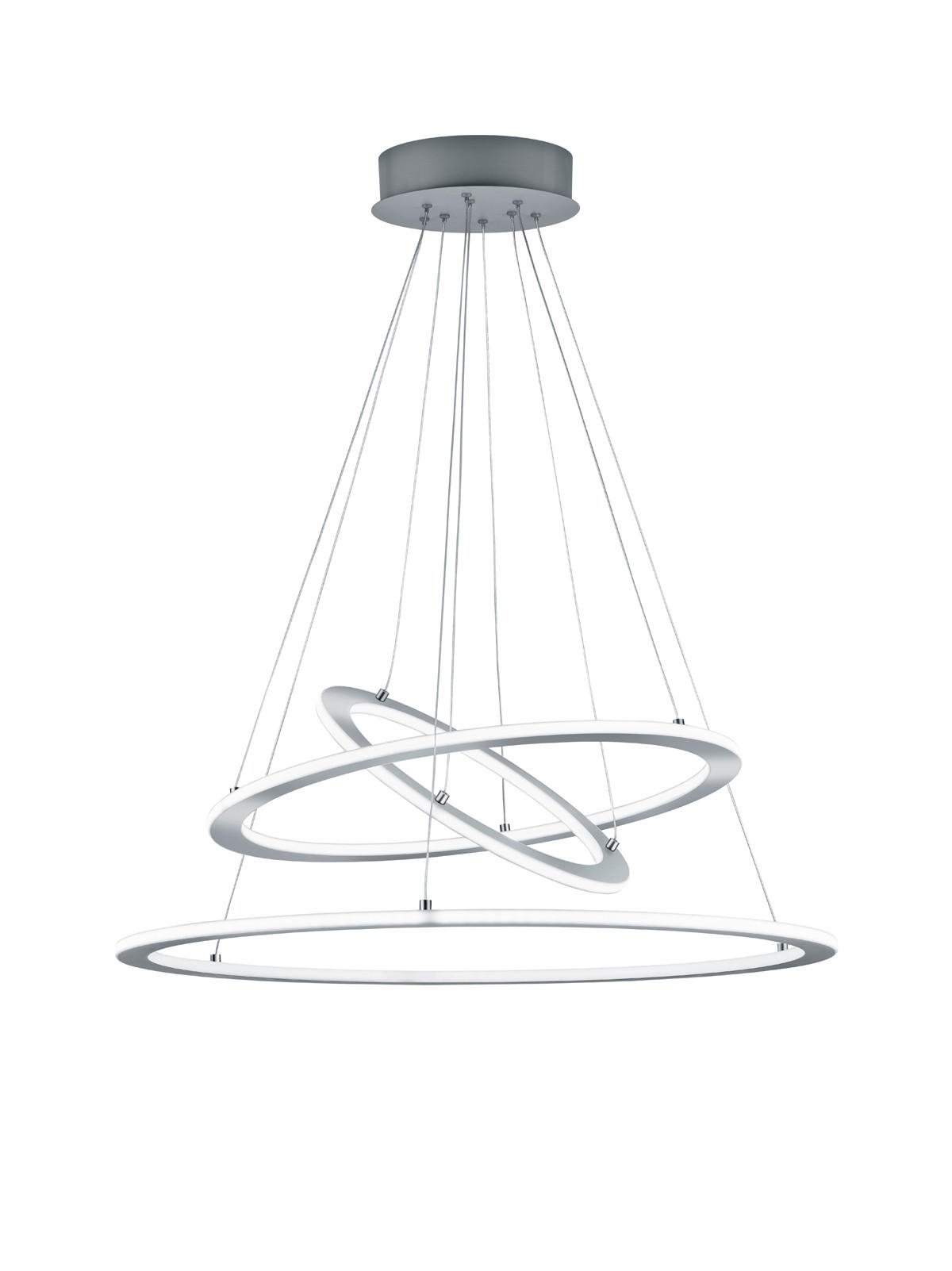 VISEČA NIHALNA LED-SVETILKA  Durban 75 W//3000 K/230 V/ - barve niklja, Design, kovina (80,3/200cm)
