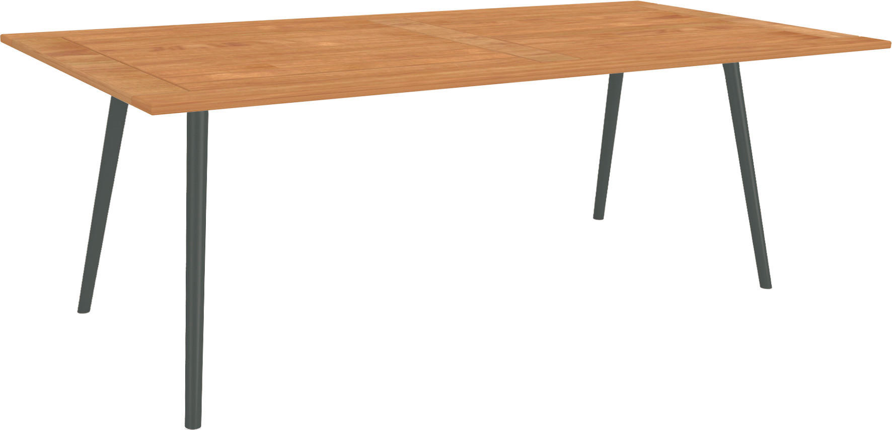GARTENTISCH 220/100/75 cm  - Schwarz/Teakfarben, MODERN, Holz/Metall (220/100/75cm) - Stern