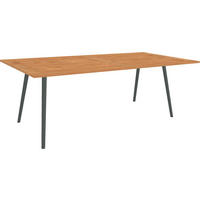 GARTENTISCH 220/100/75 cm  - Schwarz/Teakfarben, MODERN, Holz/Metall (220/100/75cm) - Stern