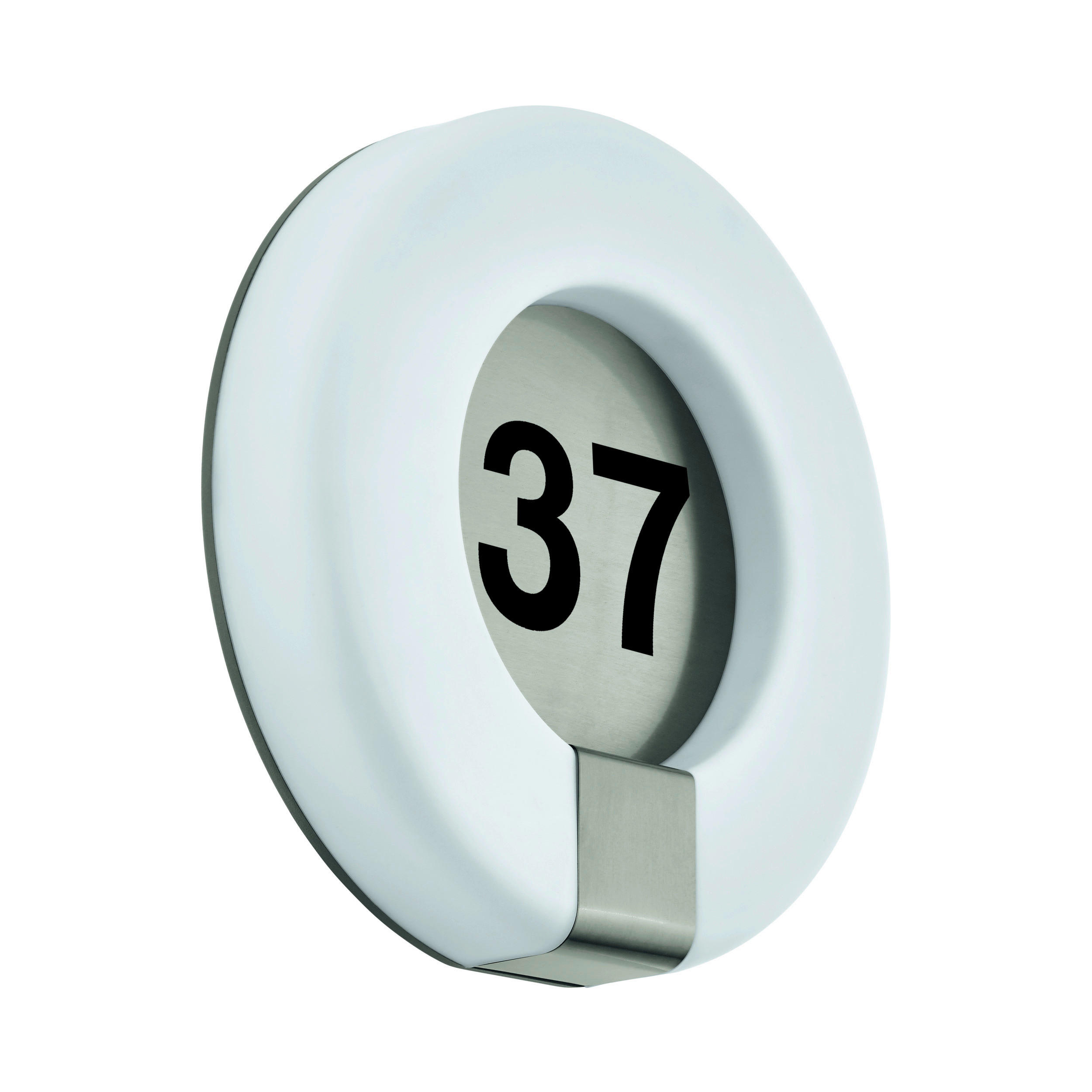 AUßENWANDLEUCHTE 30/7 cm  - Edelstahlfarben/Weiß, Design, Kunststoff (30/7cm) - Eglo