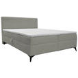 BOXBETT 140/200 cm  in Silberfarben  - Silberfarben/Schwarz, Design, Holz/Holzwerkstoff (140/200cm) - Xora