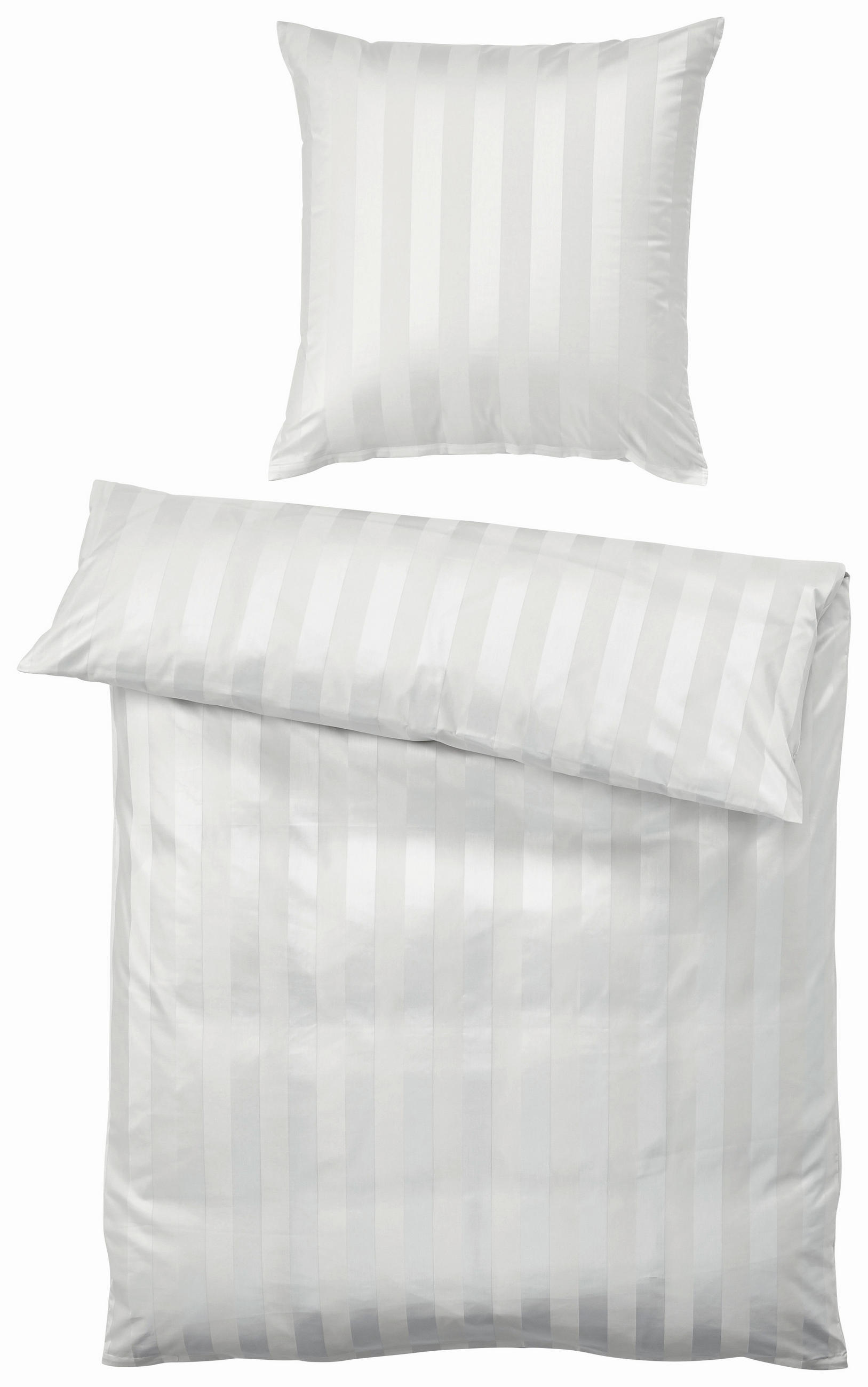 BETTWÄSCHE Como Satin 140/200 cm  - Weiß, LIFESTYLE, Textil (140/200cm) - Curt Bauer