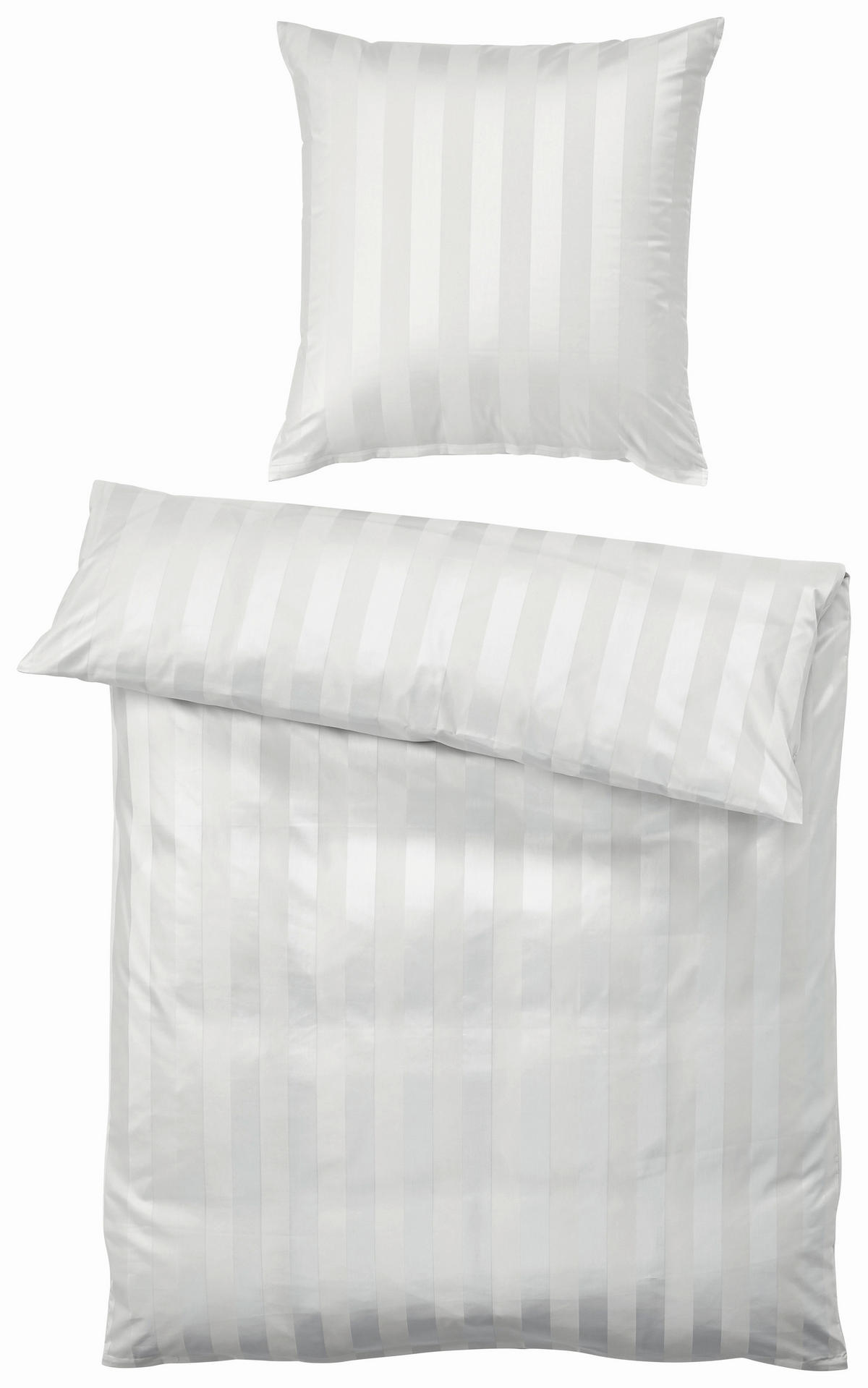 BETTWÄSCHE Como Satin 140/200 cm  - Weiß, LIFESTYLE, Textil (140/200cm) - Curt Bauer