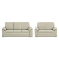 SITZGARNITUR Chenille Silberfarben  - Silberfarben/Alufarben, Konventionell, Textil/Metall (208/156/96/89cm) - Beldomo Comfort