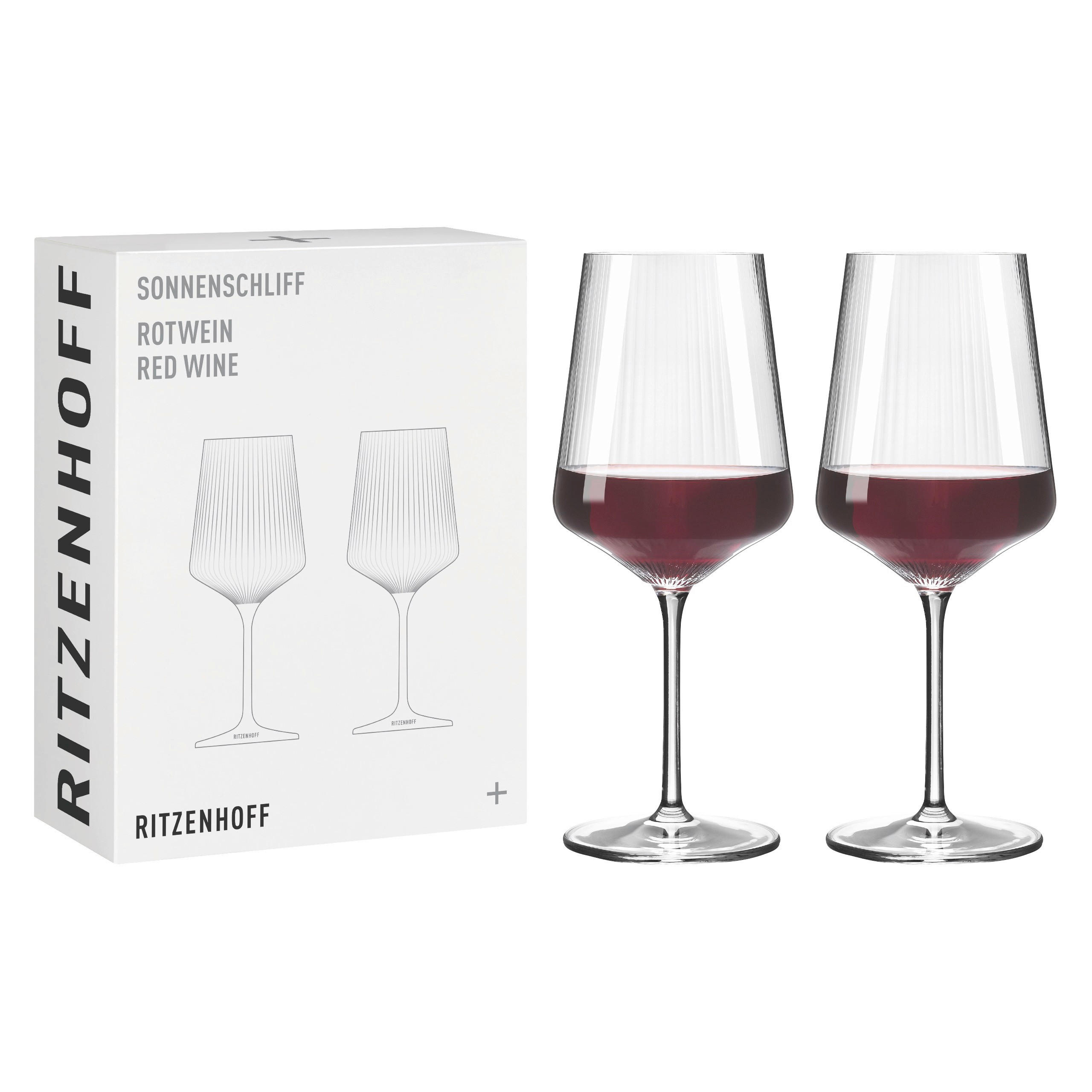 GLÄSERSET Sonnenschliff 2-teilig  - Klar, Design, Glas (9,5/22,5/9,5cm) - Ritzenhoff