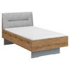 BETT 100/200 cm  in Grau, Eichefarben   - Eichefarben/Grau, Trend, Holzwerkstoff/Textil (100/200cm) - Stylife