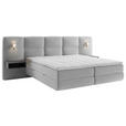 BOXSPRINGBETT 180/200 cm  in Grau  - Schwarz/Grau, Basics, Holz/Holzwerkstoff (180/200cm) - Esposa