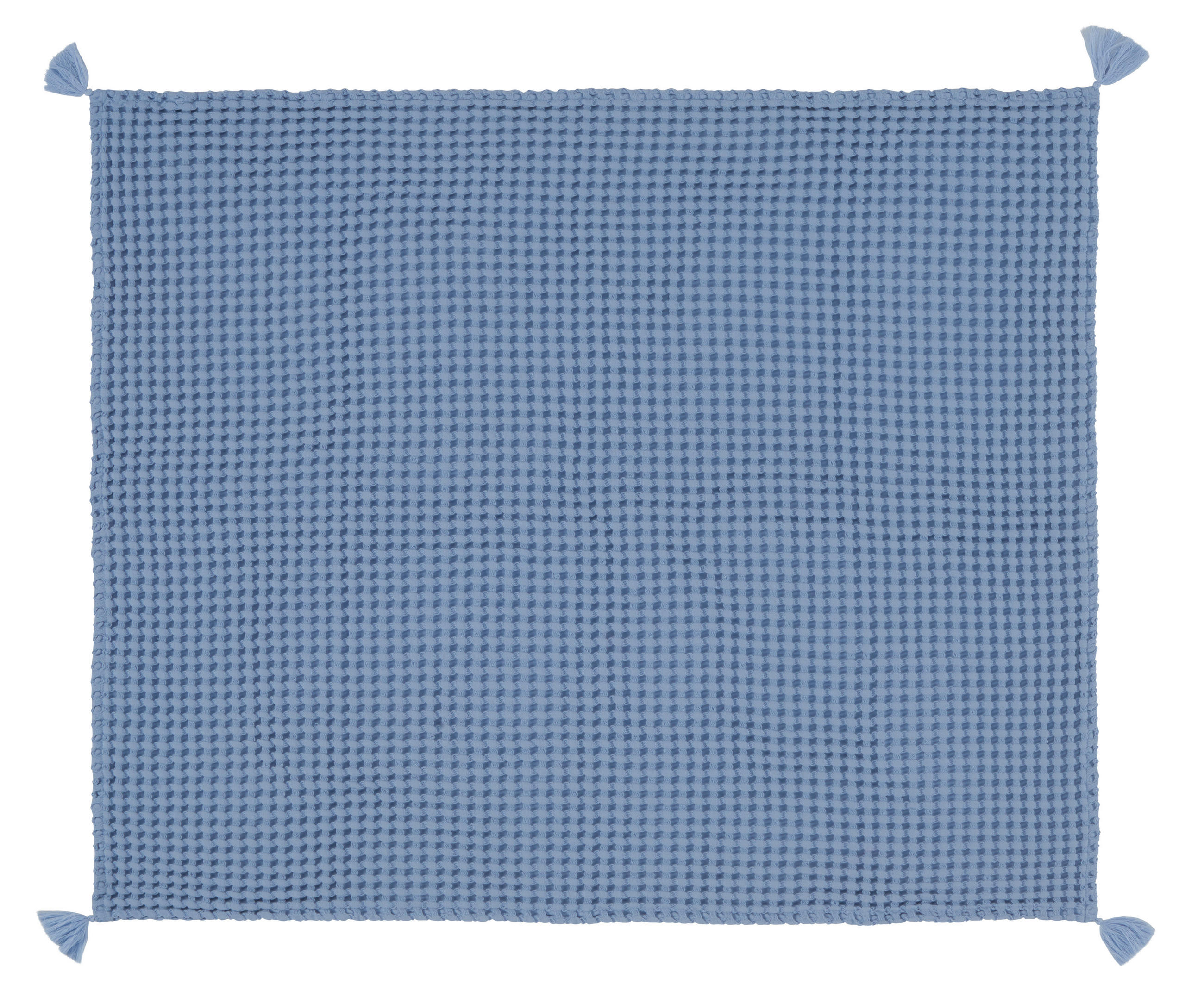 SCHMUSEDECKE Waffle  80/100 cm  - Blau, Trend, Textil (80/100cm) - Patinio