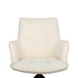 ARMLEHNSTUHL  Stoffauswahl, Sitzfläche 360° drehbar, automatische Rückholfunktion Jacquard  - Creme/Schwarz, Design, Textil/Metall (59/89.5/63cm) - Novel