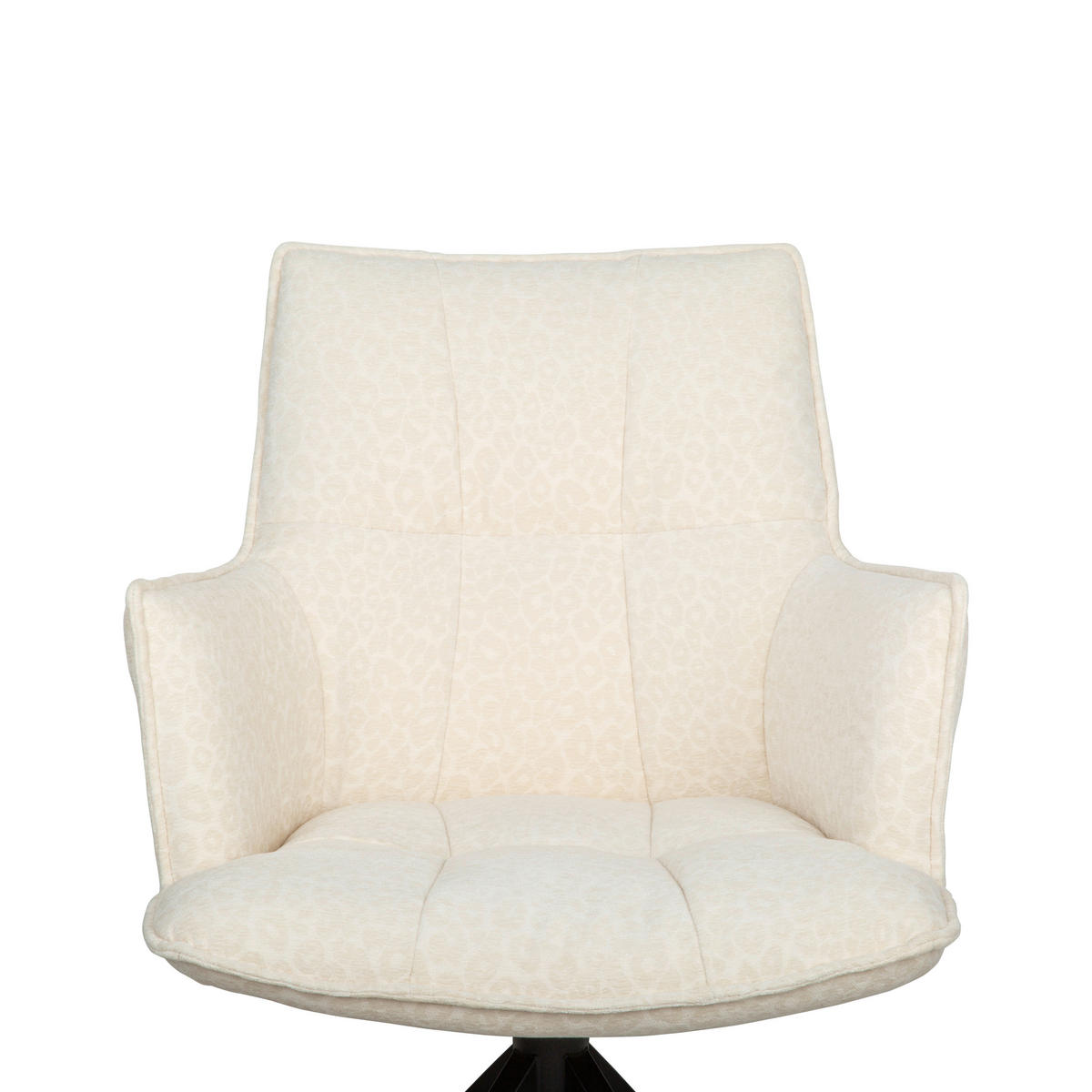 ARMLEHNSTUHL  in Eisen Jacquard  - Creme/Schwarz, Design, Textil/Metall (59/89.5/63cm) - Novel