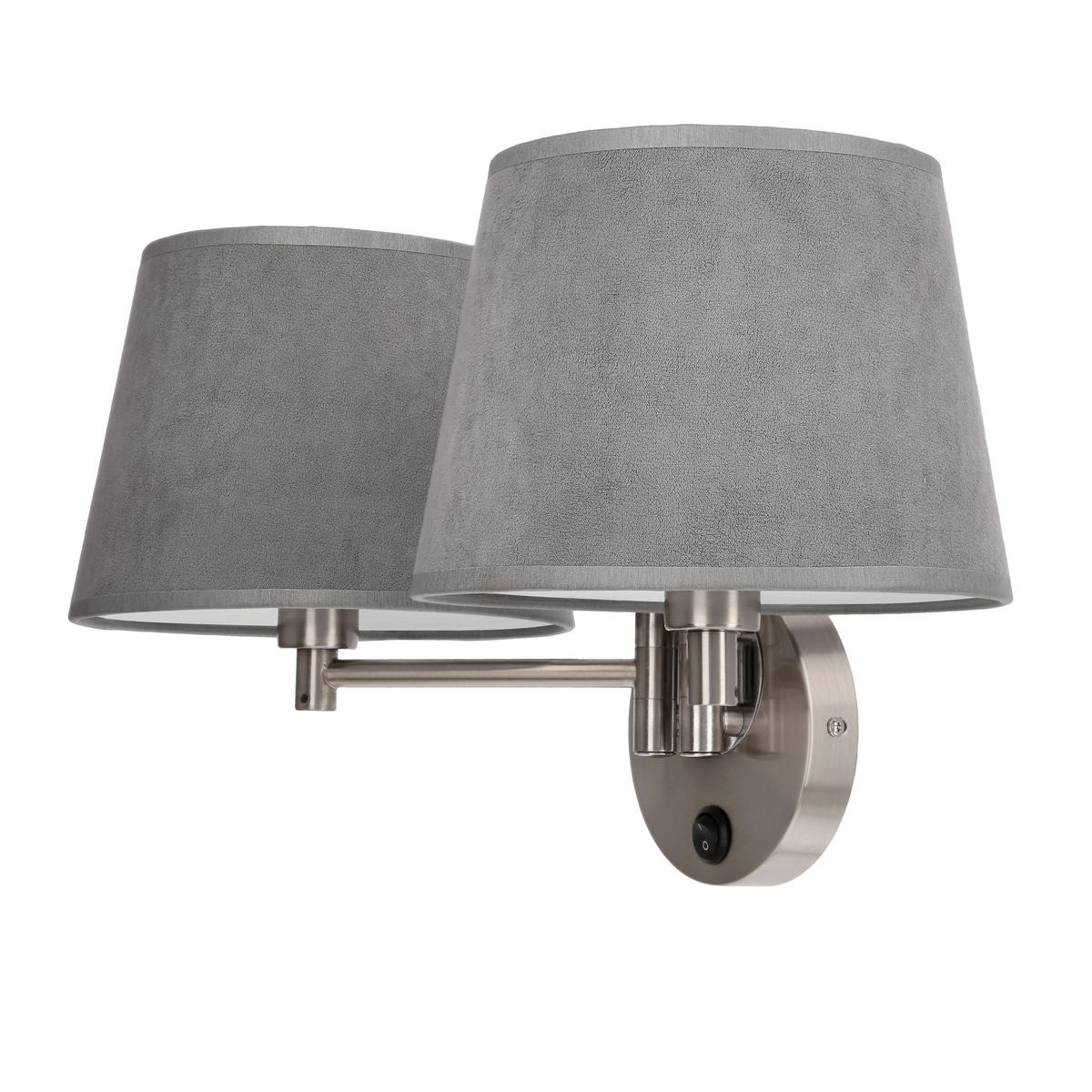 WANDLEUCHTE Ibis 48/25/25 cm   - Chromfarben/Graphitfarben, KONVENTIONELL, Kunststoff/Metall (48/25/25cm)