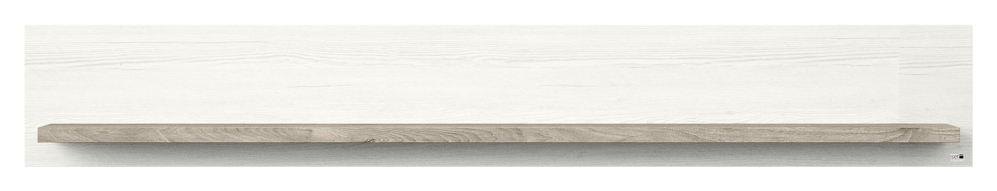 Thumbnail - SetOne by Musterring Wandboard, Weiß, Eiche, Holzwerkstoff, 180x27x20 cm, Wohnzimmer, Regale, Wandboards