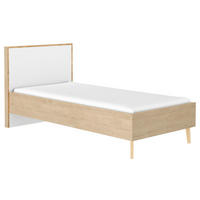 BETT 90/200 cm  in Eichefarben   - Weiss/Eichefarben, Modern, Holz/Holzwerkstoff (90/200cm) - MID.YOU
