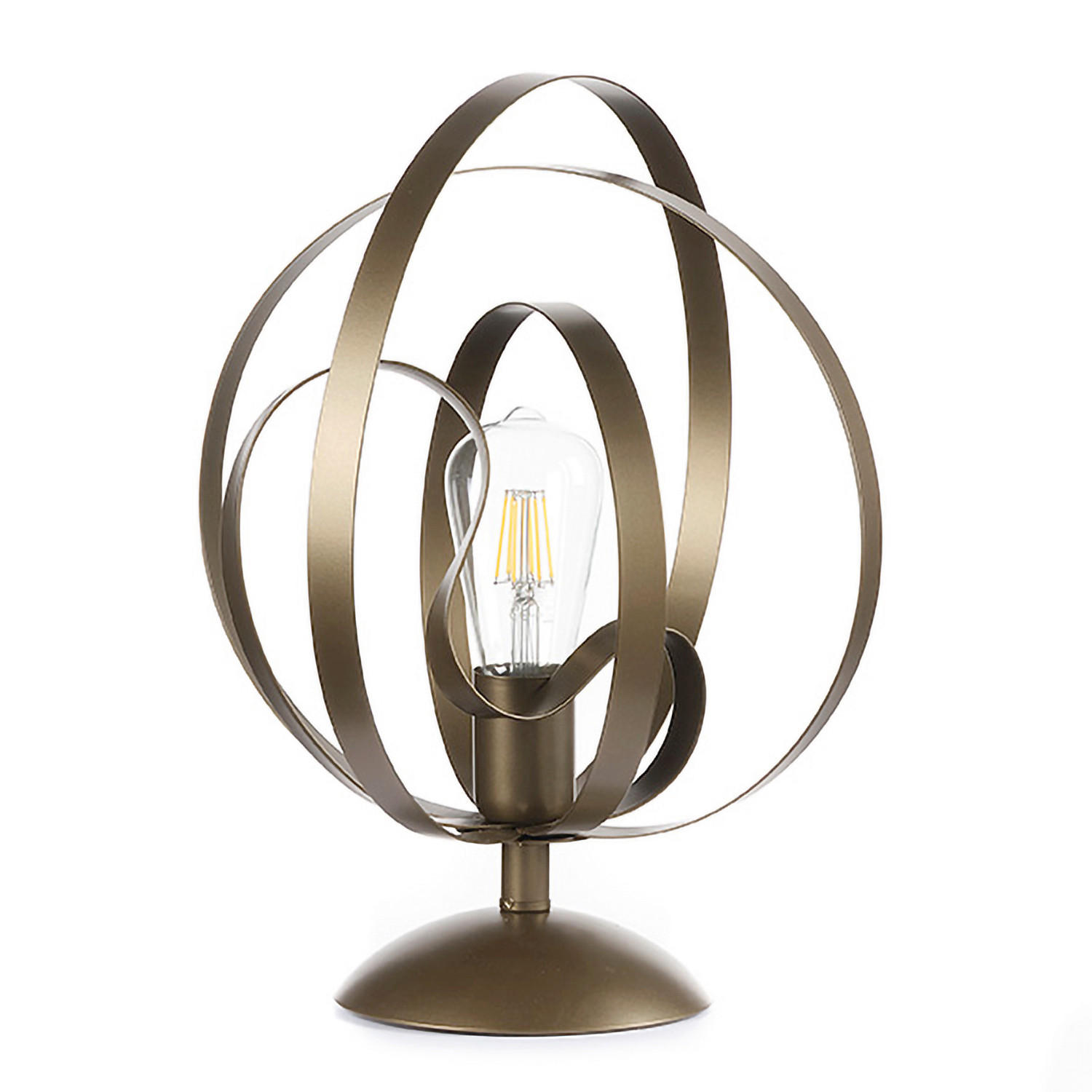 STOLNÍ LAMPA, E27, 30/37 cm  - bronzová, Design, kov (30/37cm)