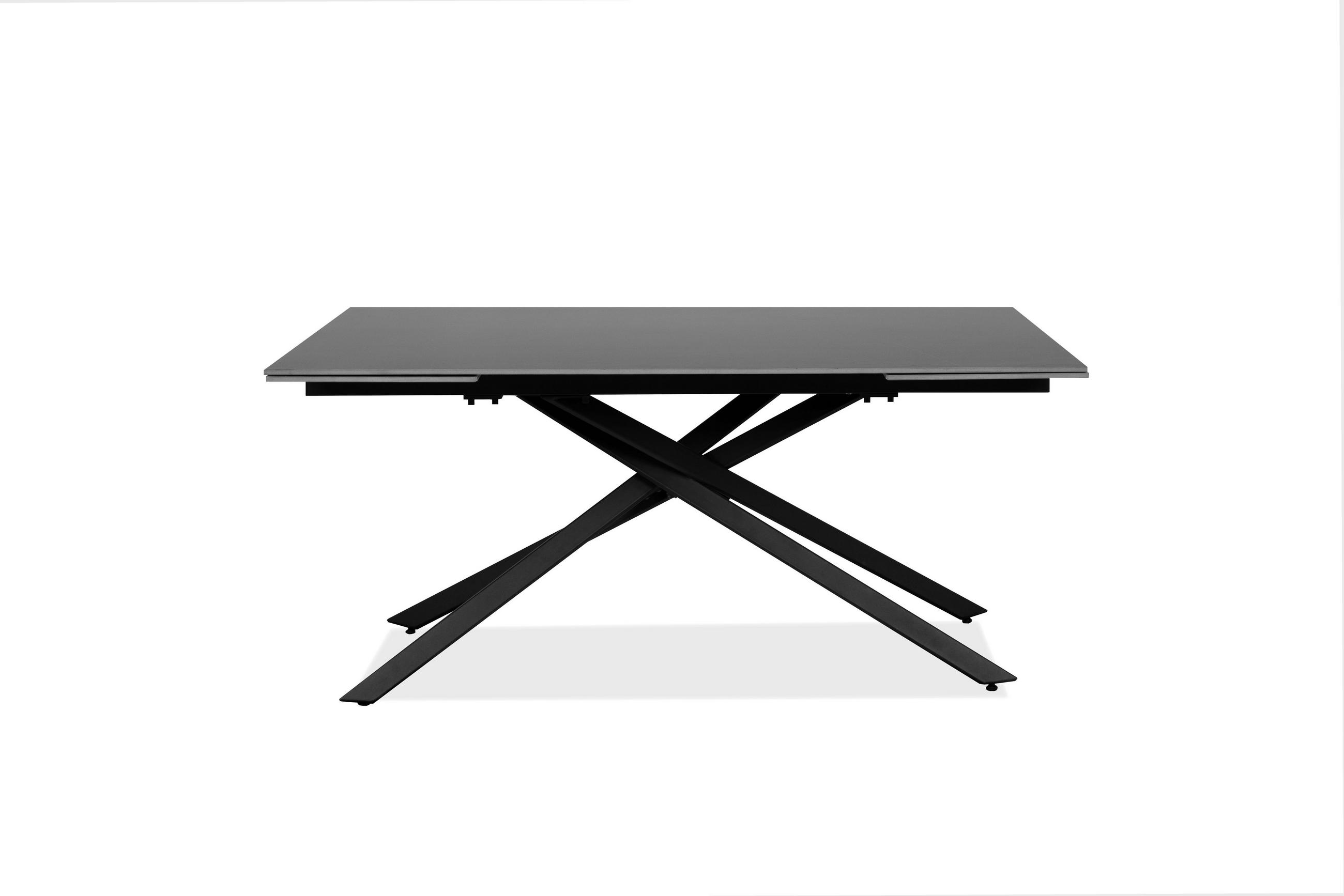ESSTISCH in Metall, Holzwerkstoff 160/90/76 cm  - Schwarz, MODERN, Holzwerkstoff/Metall (160/90/76cm) - MID.YOU