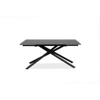 ESSTISCH in Metall, Holzwerkstoff 160/90/76 cm  - Schwarz, MODERN, Holzwerkstoff/Metall (160/90/76cm) - MID.YOU