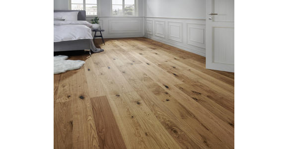 Landhausdiele Eiche rustikal per m² - Eichefarben, KONVENTIONELL, Holz (220/18,5/1,3cm) - Ambiente