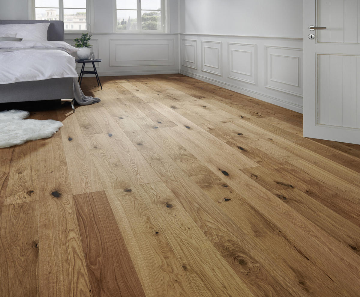 Landhausdiele Eiche rustikal  per  m² - Eichefarben, KONVENTIONELL, Holz (220/18,5/1,3cm) - Waldwelt