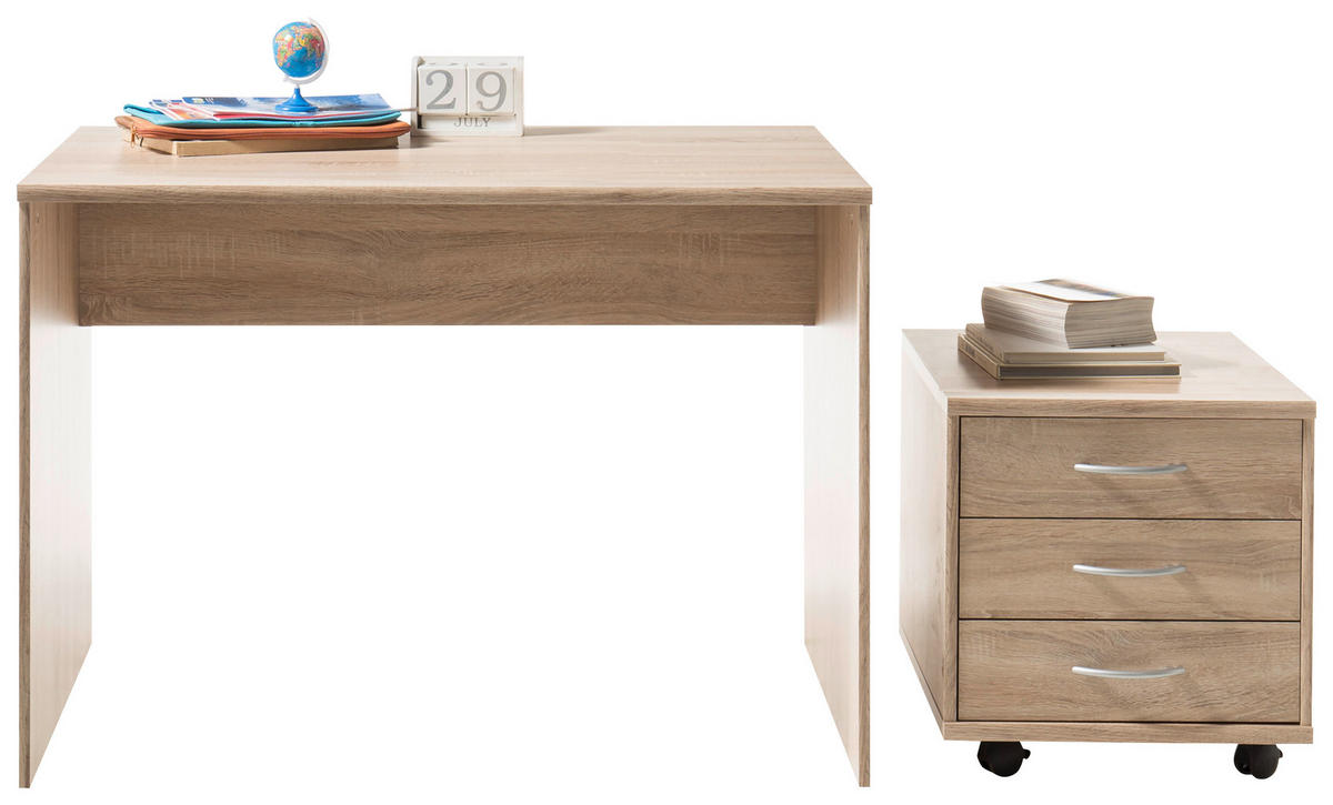 PISALNA MIZA leseni material hrast sonoma  - hrast sonoma, Basics, leseni material (106/75/75cm) - Carryhome