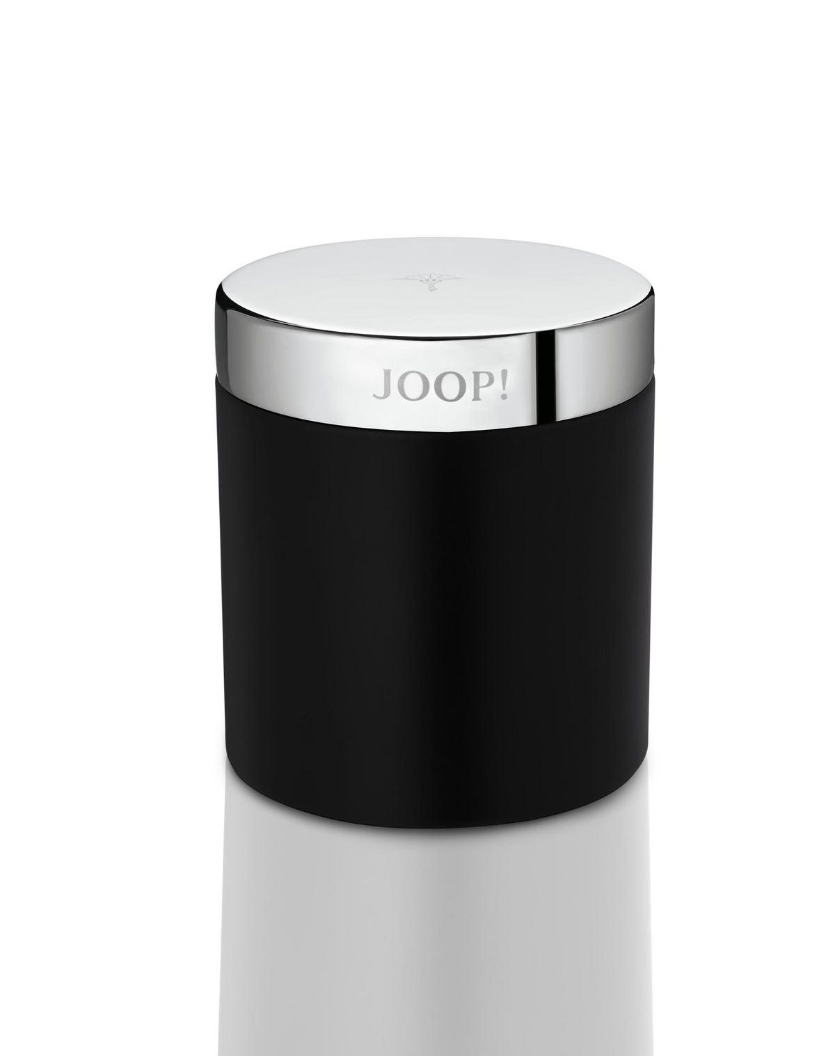 KOSMETIKDOSE - Chromfarben/Schwarz, Design, Kunststoff (7,6/8,5cm) - Joop!