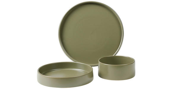 KOMBISERVICE Grün Kyoto 12-teilig 4 Personen  - Grün, Trend, Keramik - Novel