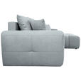 ECKSOFA  in Velours Grau  - Schwarz/Grau, KONVENTIONELL, Kunststoff/Textil (298/168cm) - Carryhome