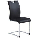 SCHWINGSTUHL  in Lederlook  - Chromfarben/Schwarz, Design, Textil/Metall (42/97/55cm) - Carryhome