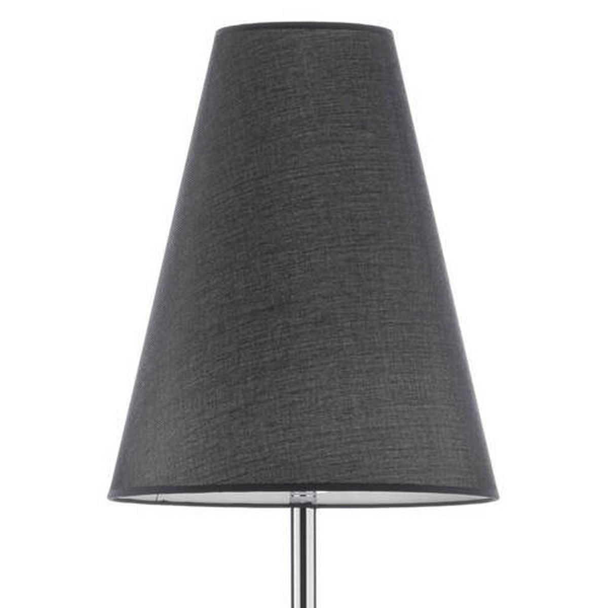 STOJACIA LAMPA, 35/180 cm  - čierna/chrómová, Konventionell, kov/textil (35/180cm)