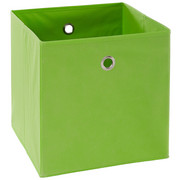 FALTBOX Metall, Textil, Karton Grün, Silberfarben - Silberfarben/Grün, Design, Karton/Textil (32/32/32cm) - Carryhome