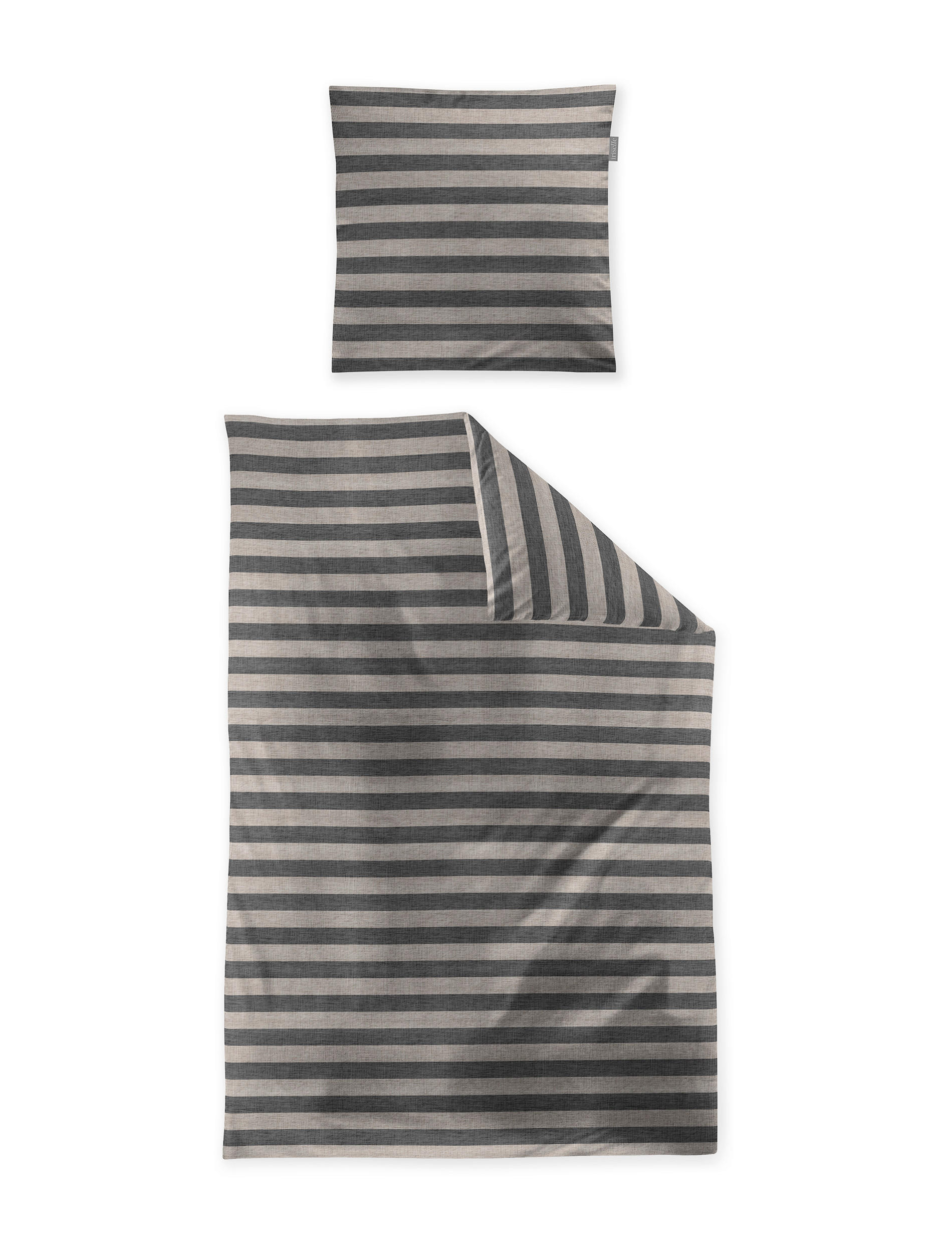 BETTWÄSCHE Makosatin 140/200 cm  - Grau, KONVENTIONELL, Textil (140/200cm) - Irisette