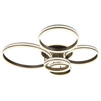 LED-DECKENLEUCHTE 120 W    114/91/21,5 cm  - Klar/Titanfarben, Design, Kunststoff/Metall (114/91/21,5cm) - Globo